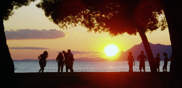 Solnedgång i Makarska